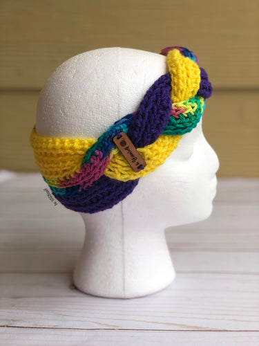 Rainbow Braided Headband